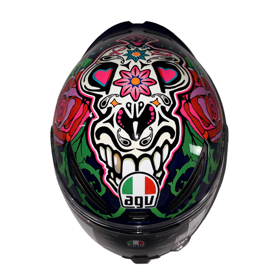 CASCO CERRADO AGV REPLICA SALOM L AZL/ROS