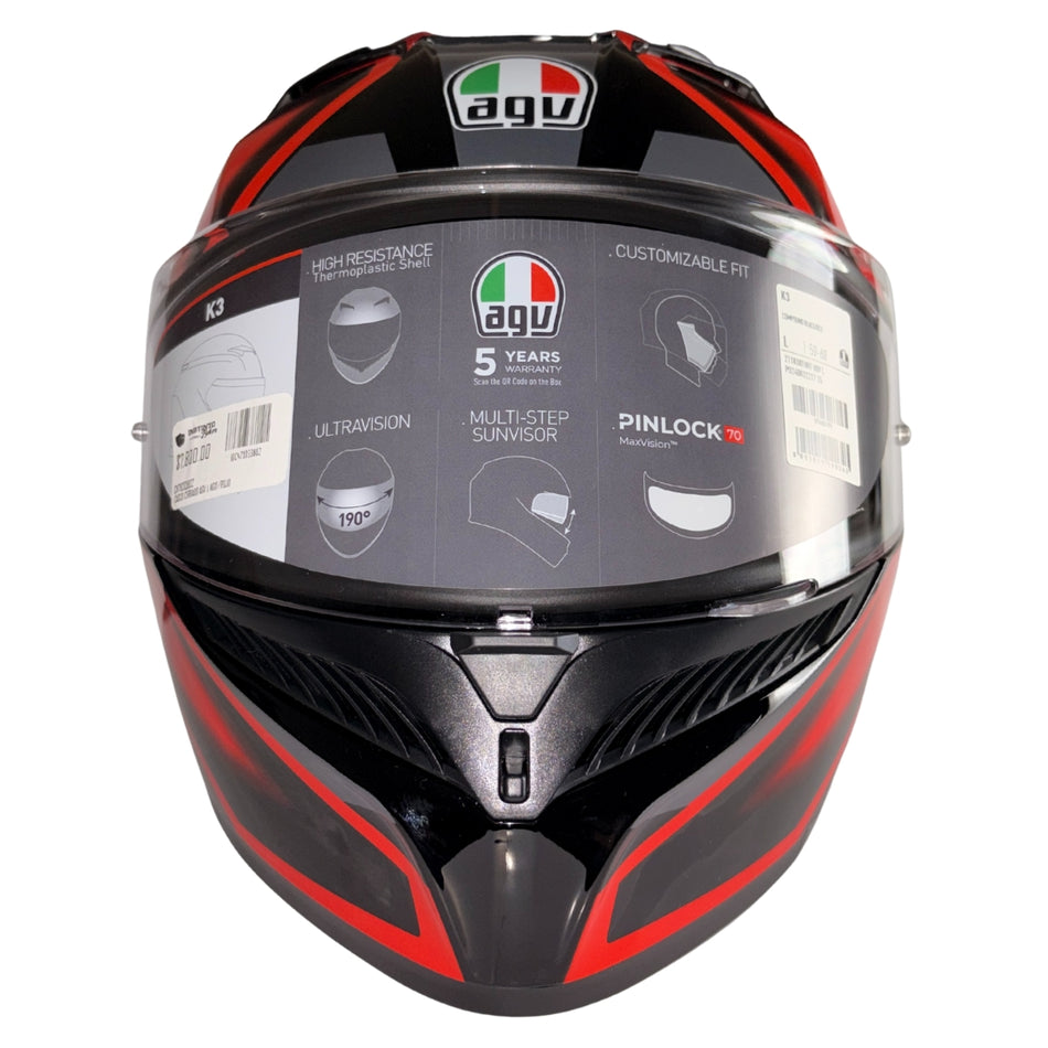 CASCO CERRADO AGV L NGO/ROJO