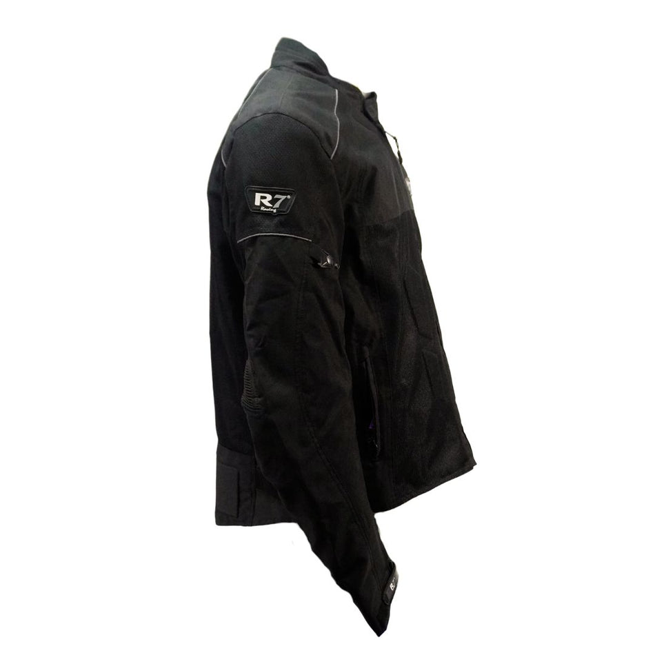 CHAMARRA DEPORTIVA R7 L NEGRO R7-302X TEXTIL