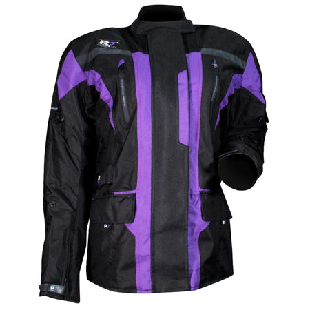 CHAMARRA DEPORTIVA MORADO R7-246 TEXTIL P/DAMA by R7 RACING