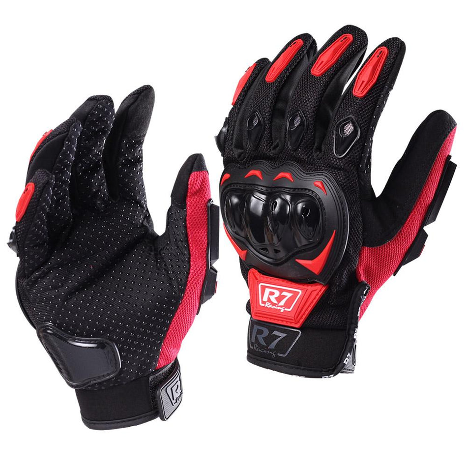 GUANTE R7 ROJO TOUCH LIM MICA L