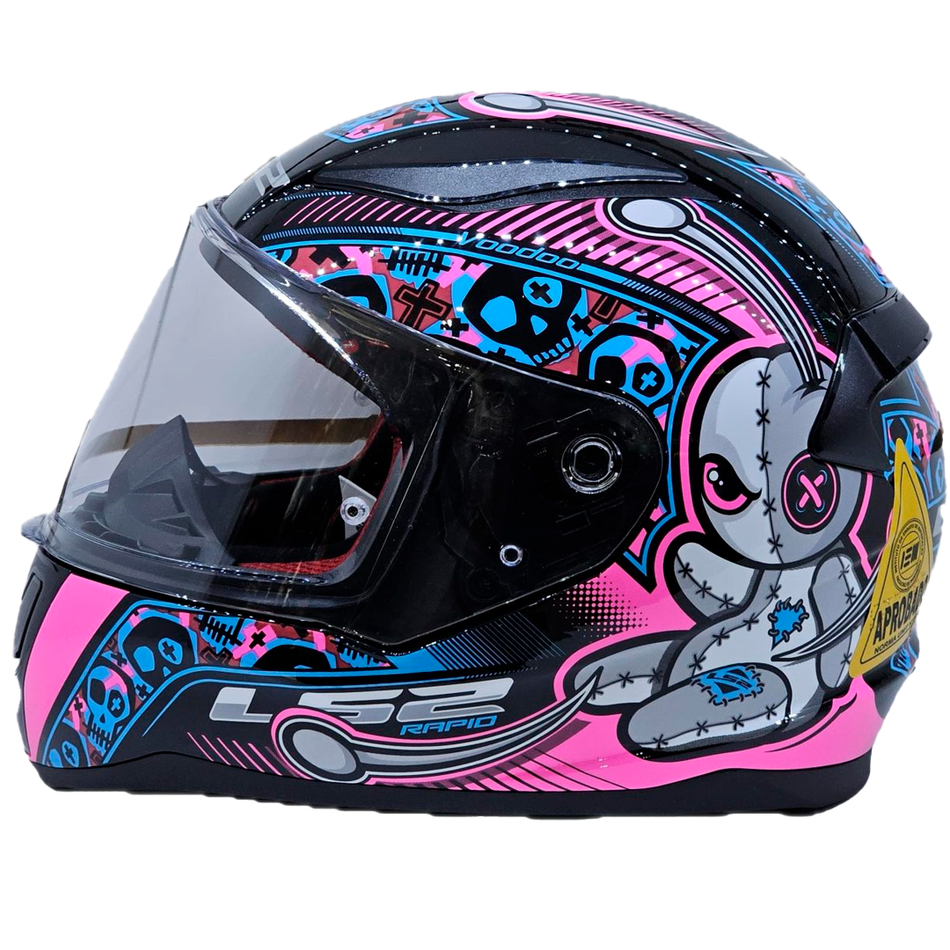 CASCO LS2 JUNIOR MINI VOODOO S NGO/ROS FLUO