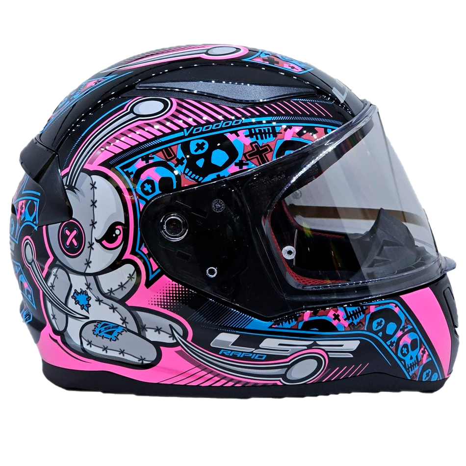 CASCO LS2 JUNIOR MINI VOODOO S NGO/ROS FLUO