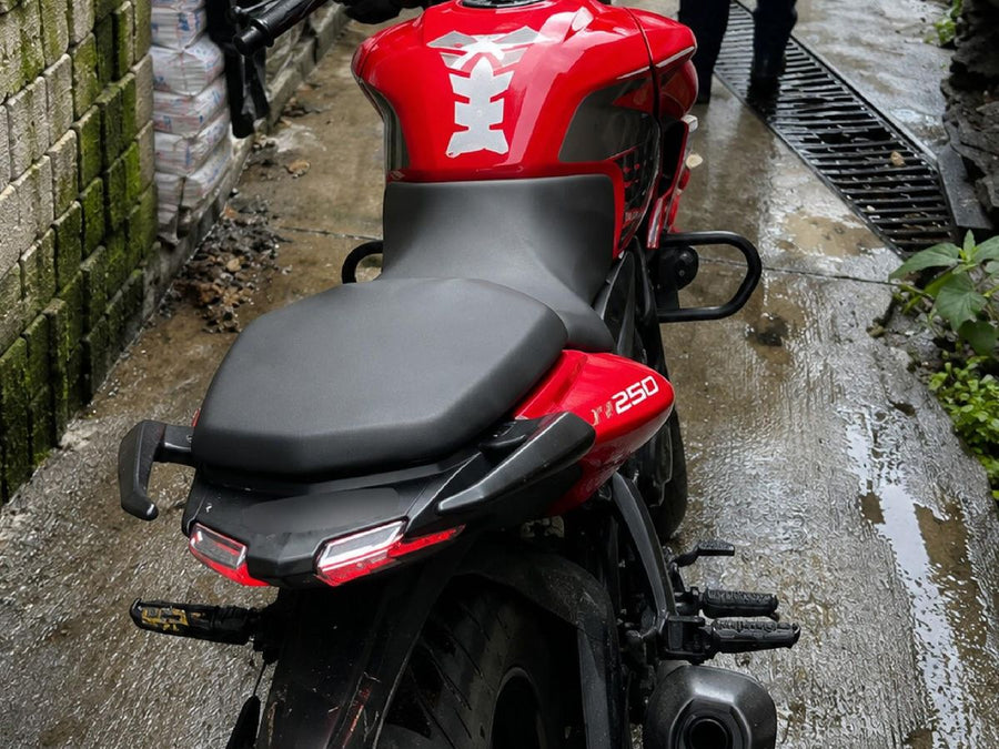 Pulsar N250 roja recuperada en Coyoacán en junio de 2026